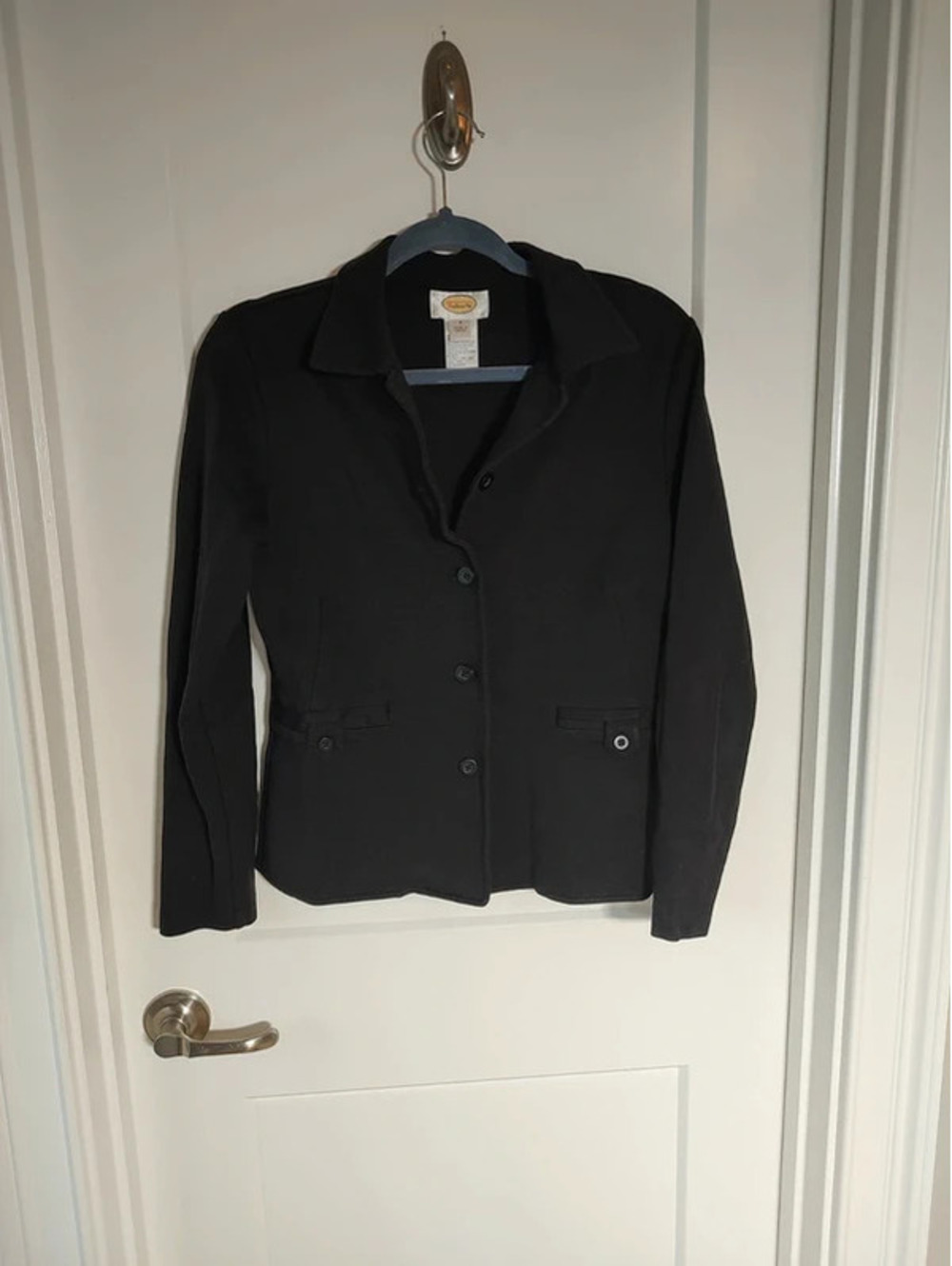 Talbots Black Button-Up Blazer Jacket Size Small